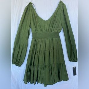 Three Tiered Hunter Green Summer Dress